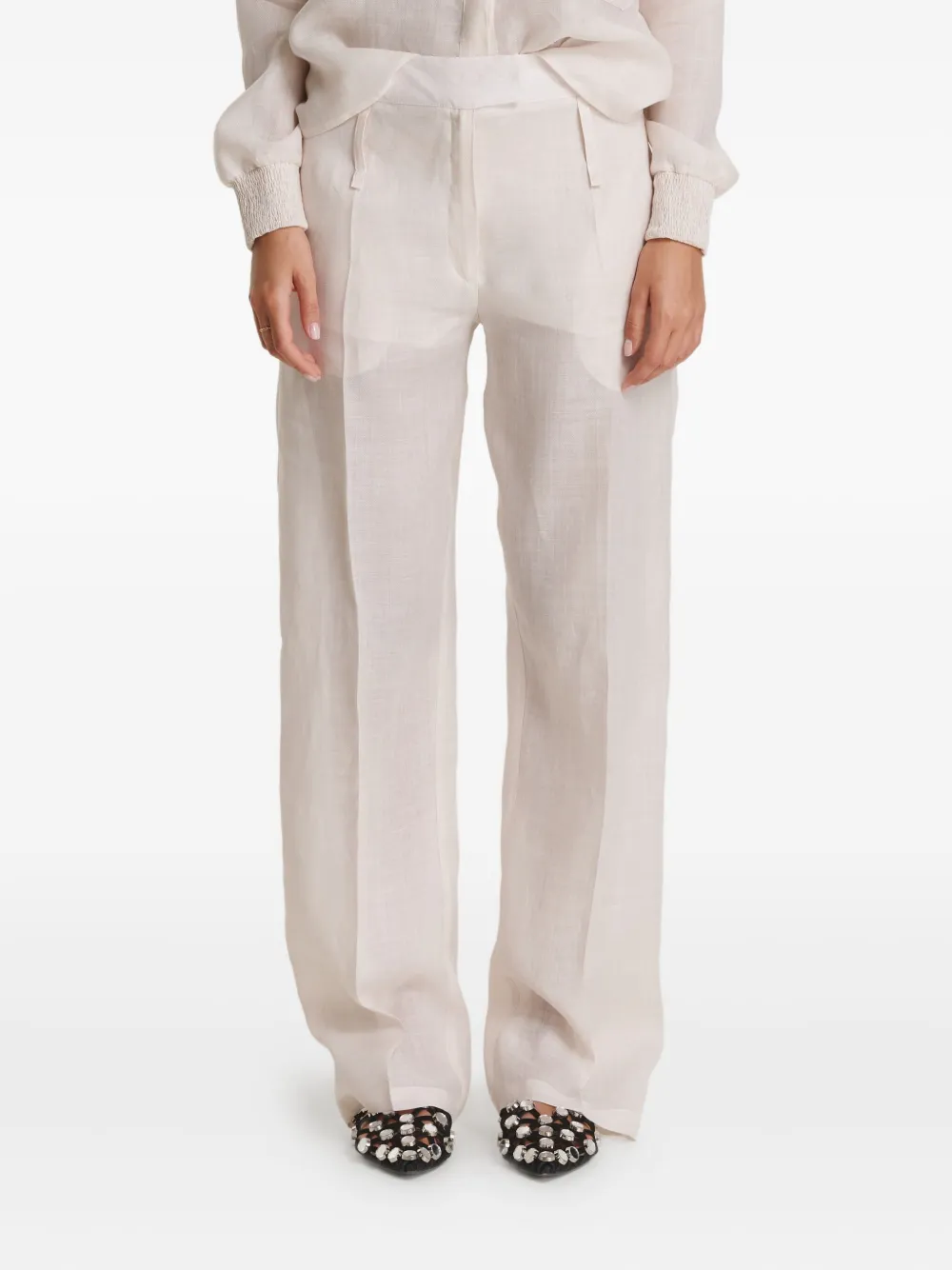 Pnk Welt-pocket Trousers In Neutral