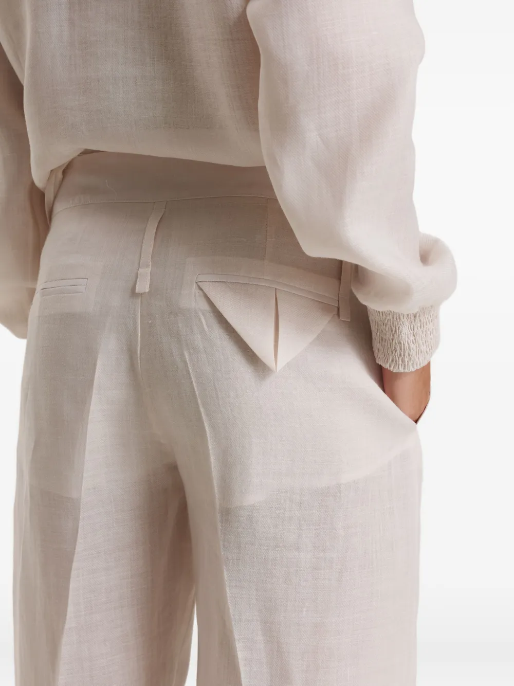 Pnk Welt-pocket Trousers In Neutral