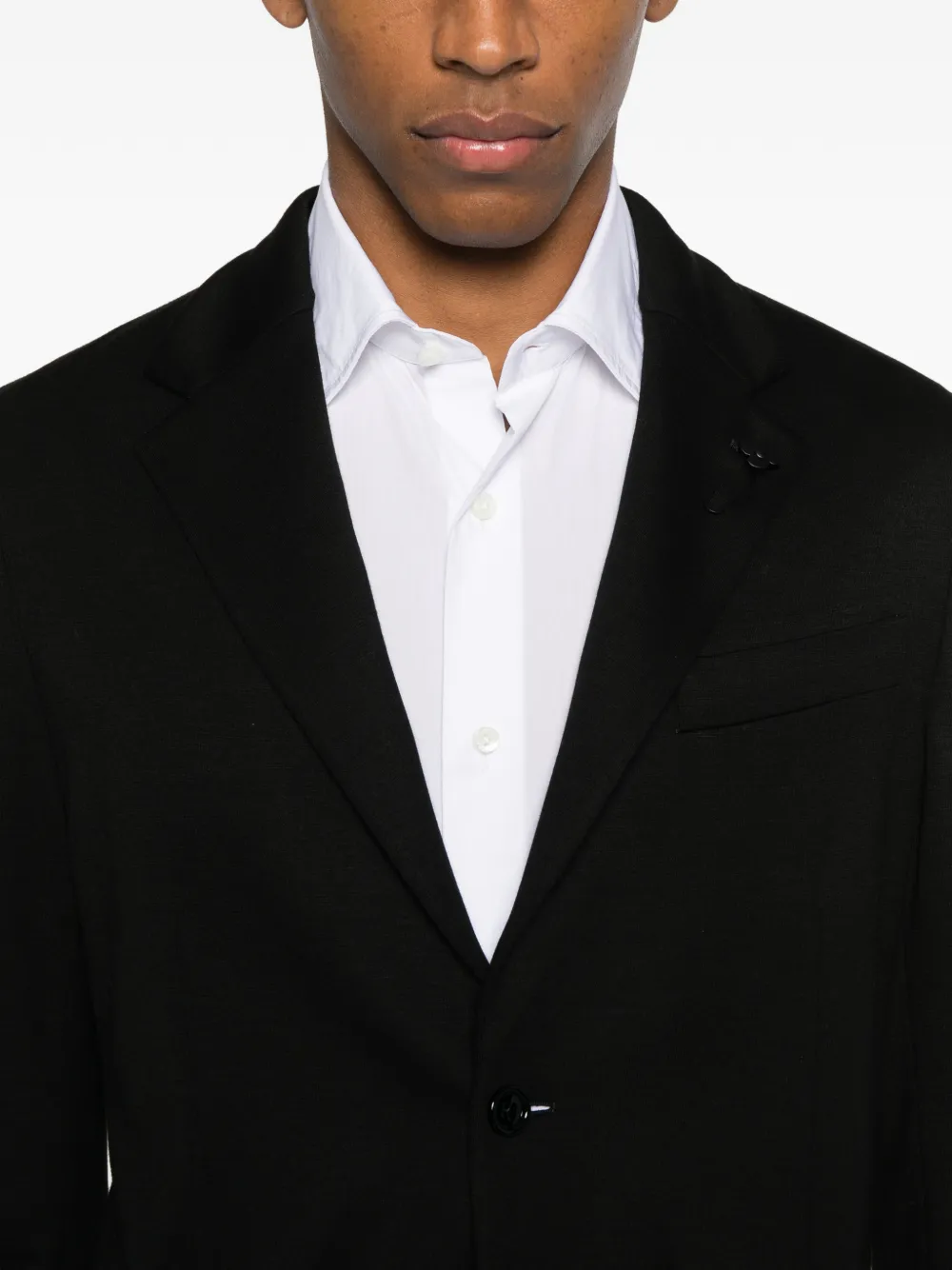 Lardini Blazer met enkele rij knopen Zwart