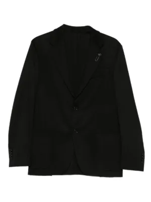 EGONlab. Logo Patch single-breasted Blazer | Black | FARFETCH JO