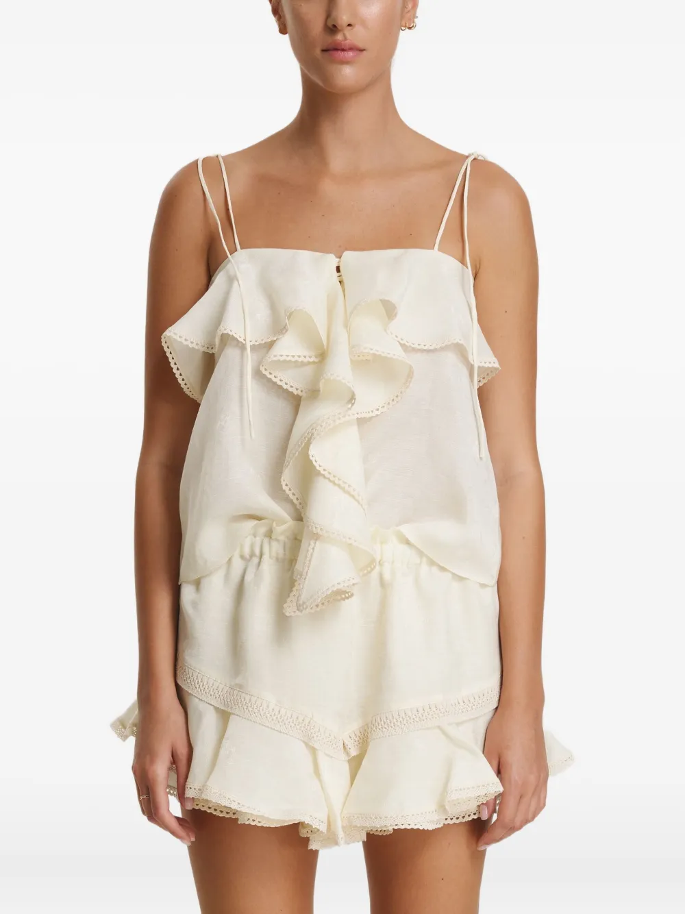 PNK ruffled trim top | Neutrals | Image 1