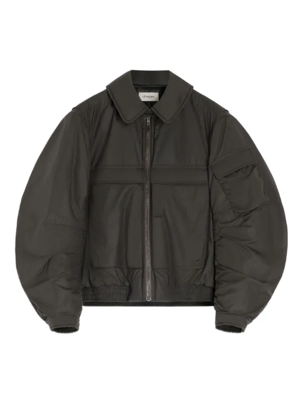 Lemaire Detachable-collar Puffer Jacket in Brown