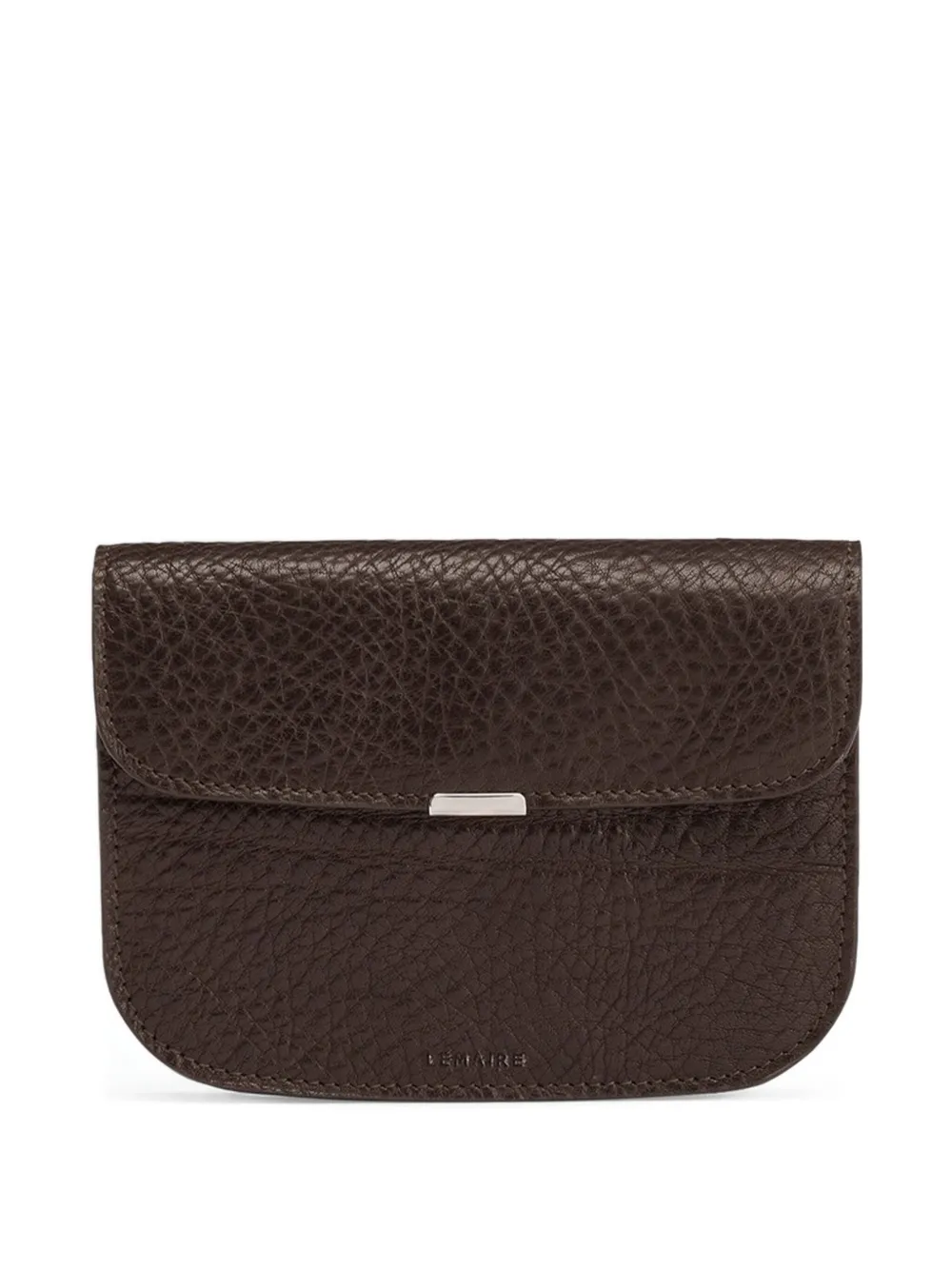 Lemaire Grained-leather Wallet In Brown