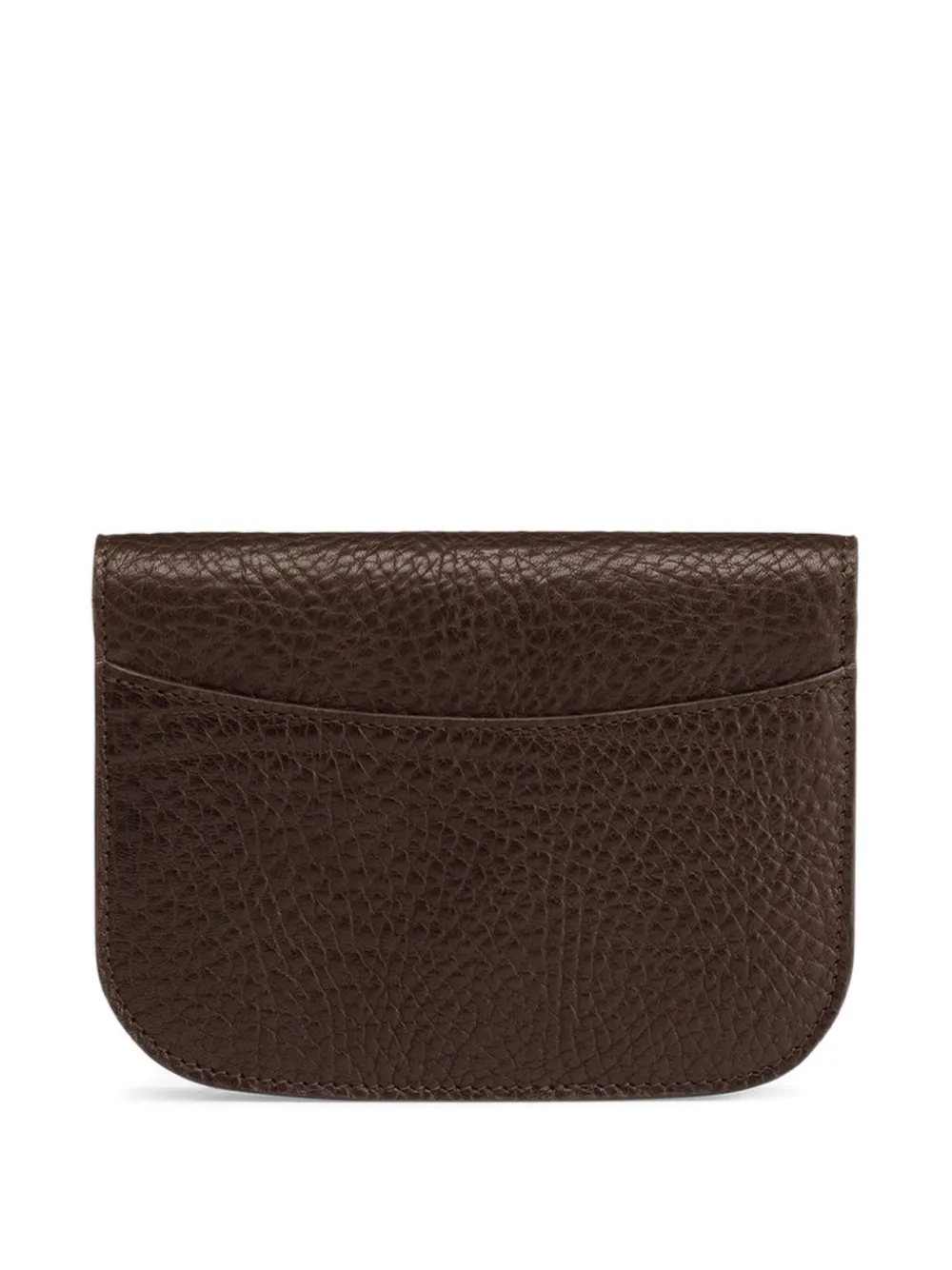 Lemaire Grained-leather Wallet In Brown