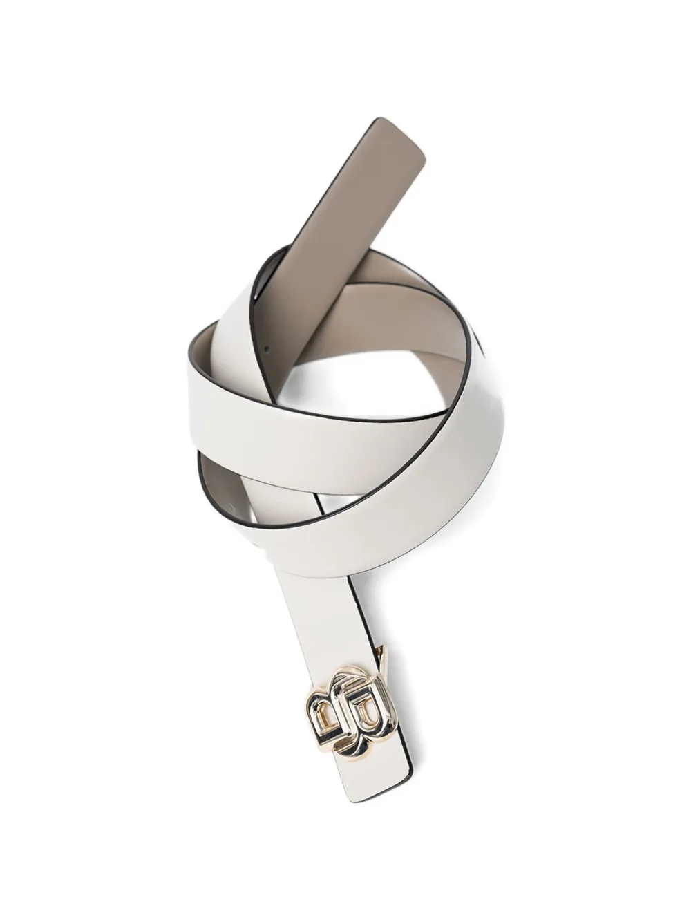 BOSS logo-buckle belt - Bianco