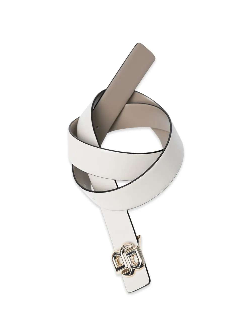 BOSS logo-buckle belt - Bianco