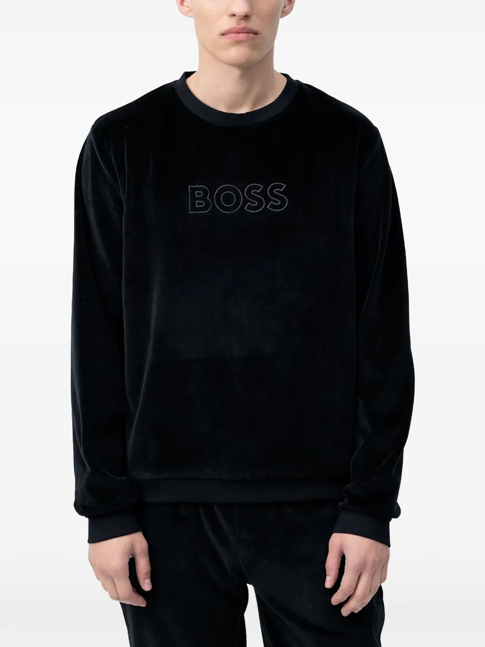 BOSS emed sweatshirt - Zwart