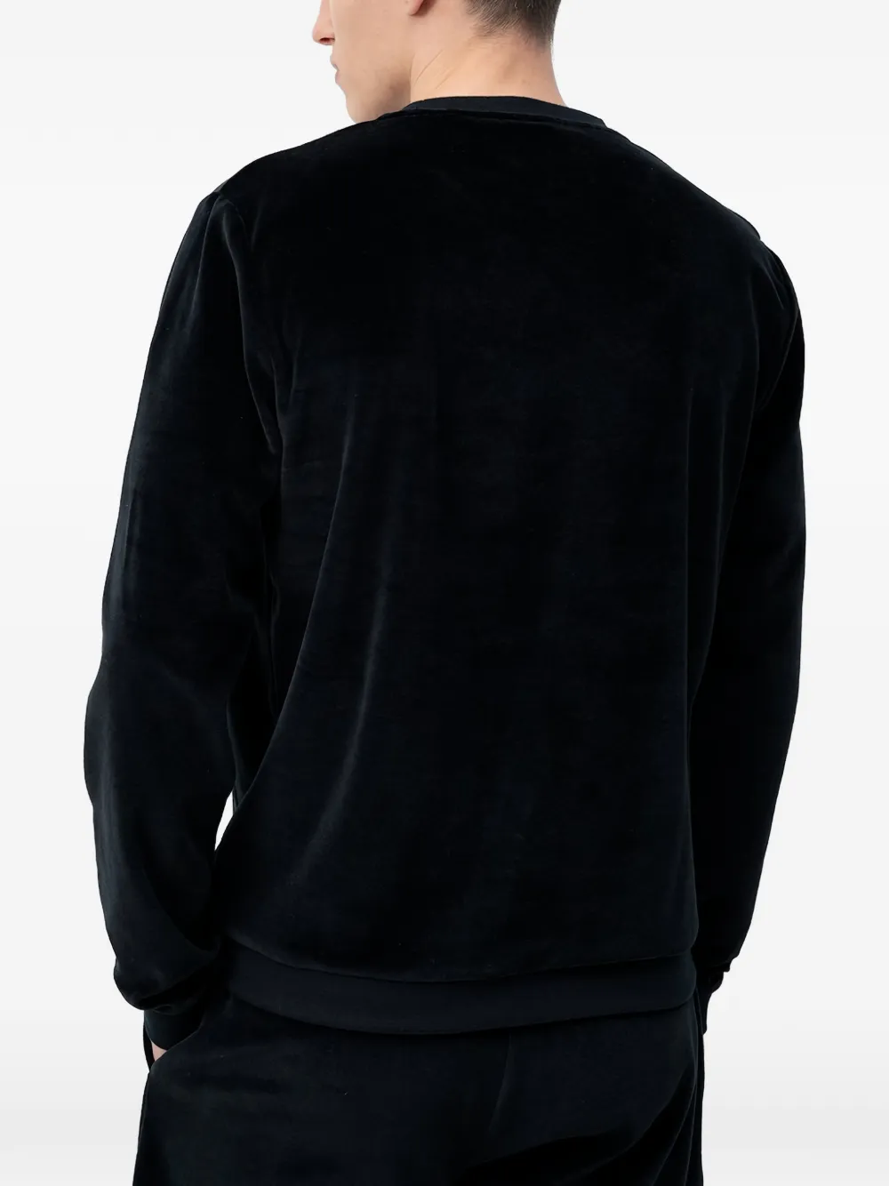 BOSS Sweater met reliëf Zwart