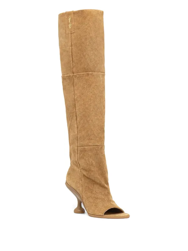 NAKED WOLFE 90mm Kind sculpted-heel Boots | Brown | FARFETCH CA