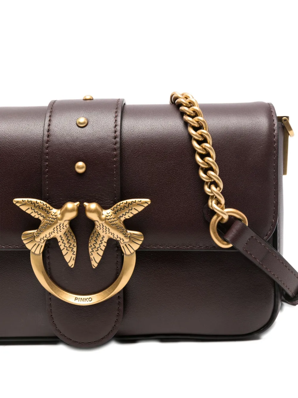 Pinko Love One Shoulder Bag In Brown
