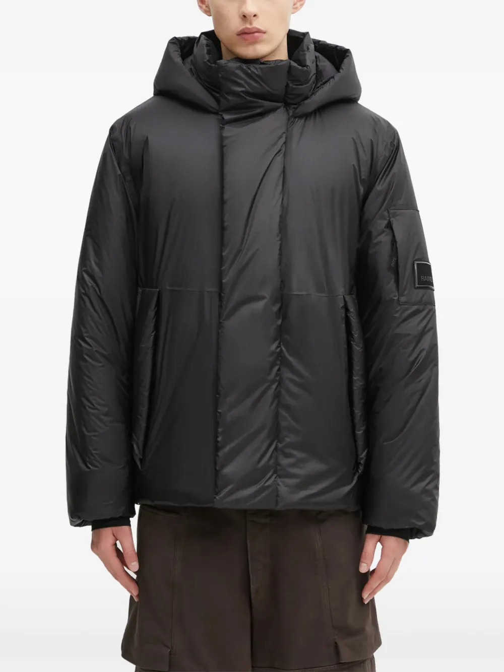 Rains Torna W4T3 hooded padded jacket - Nero