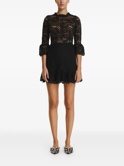 PNK lace ruffled mini  dress