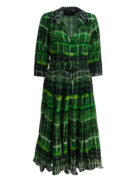 Samantha Sung plaid belted dress