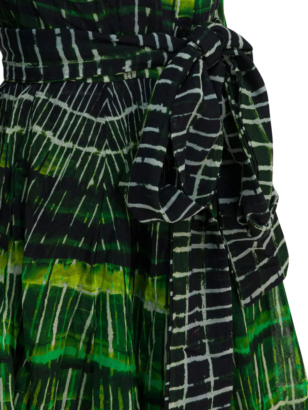 Samantha Sung Green Tie-dye Wool Dress In Green