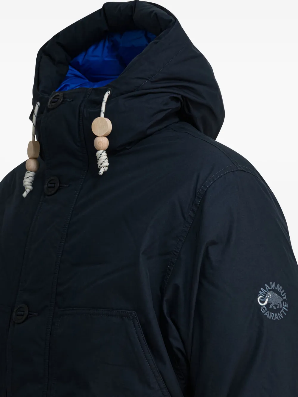 Mammut Parka met capuchon en knopen Blauw