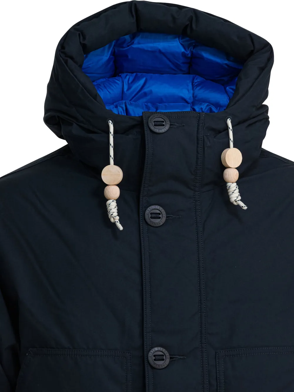 Mammut Parka met capuchon en knopen Blauw
