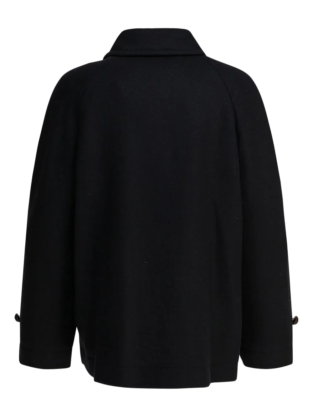 Circolo 1901 Black Wool Double-breasted Coat In Black
