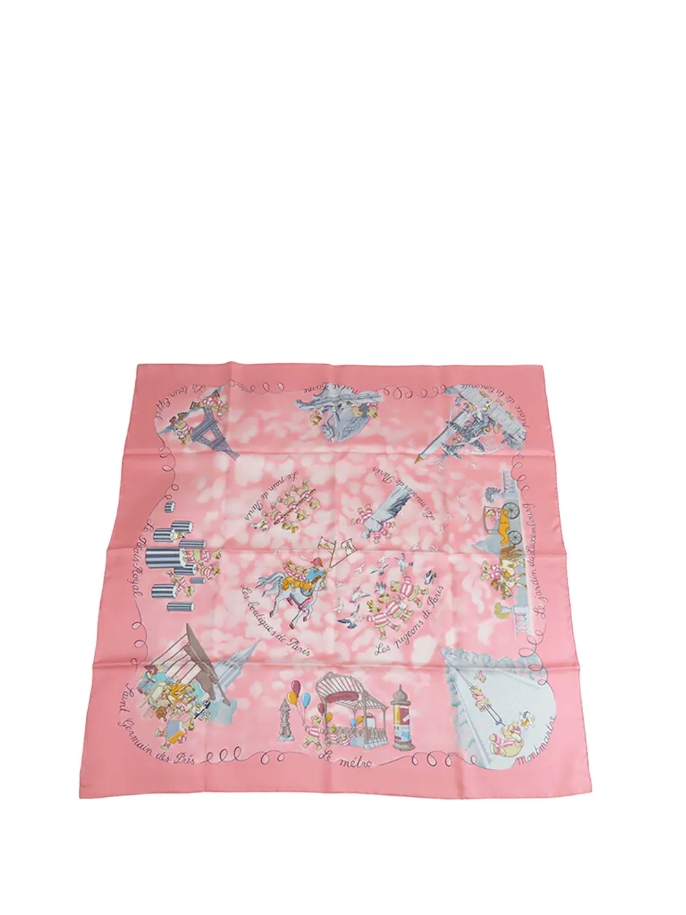 Hermès Pre-Owned mascada Les Triples de seda 1999-2007 | rosado | Image 1