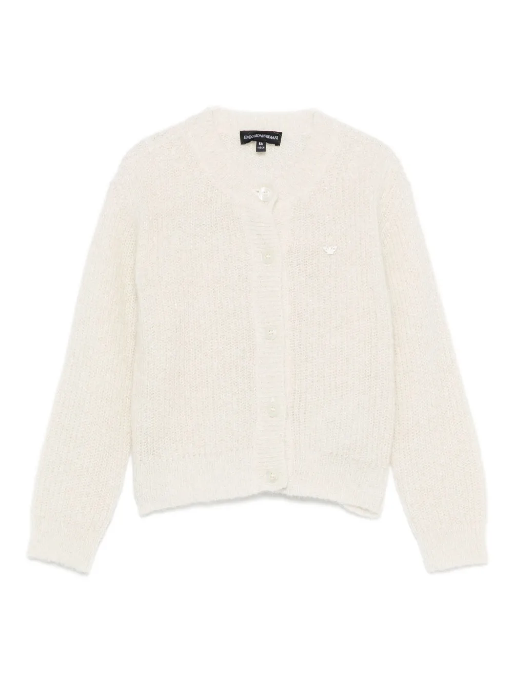 Emporio Armani Kids crew-neck cardigan - Toni neutri