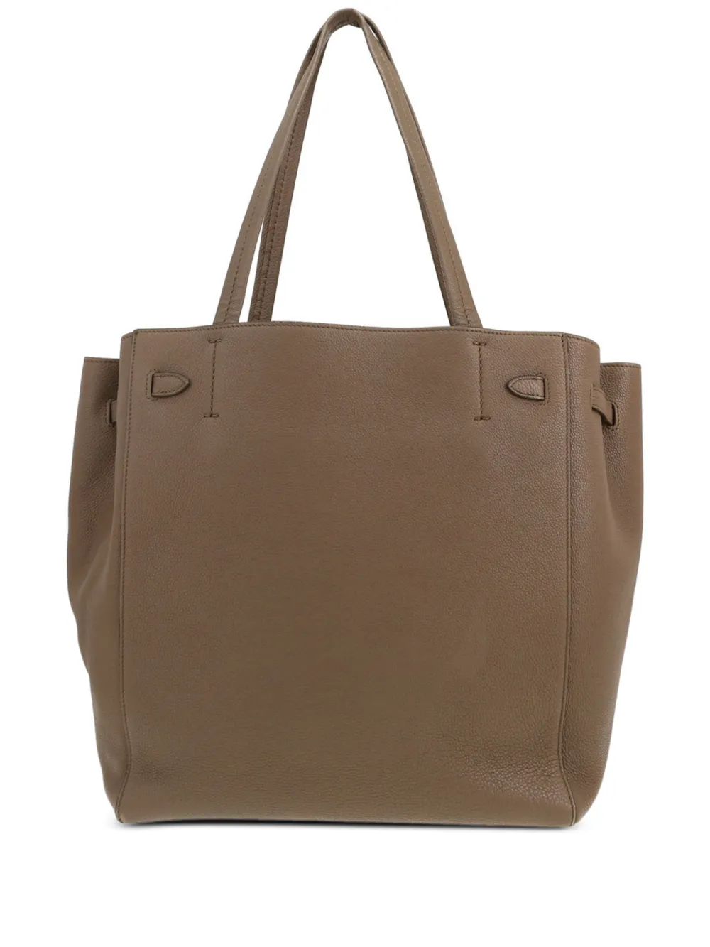CELINE Pre-owned 2010s Cabas Phantom Grained-leather Tote Bag In Brown