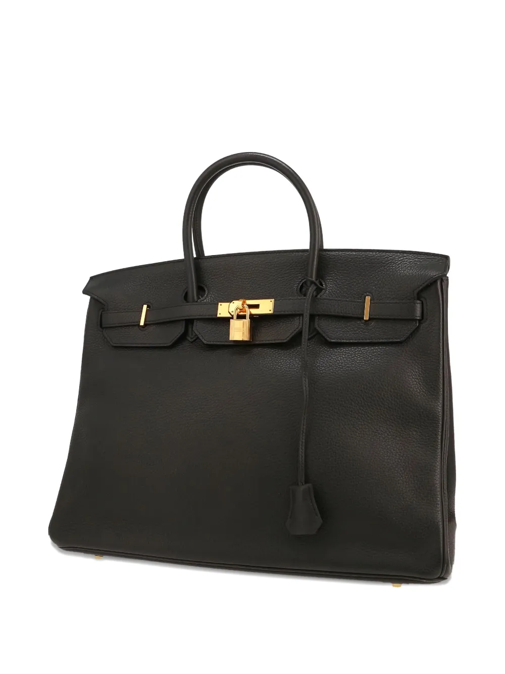 Pre-owned Hermes 2014 Birkin 40 Leather Tote Bag In Black