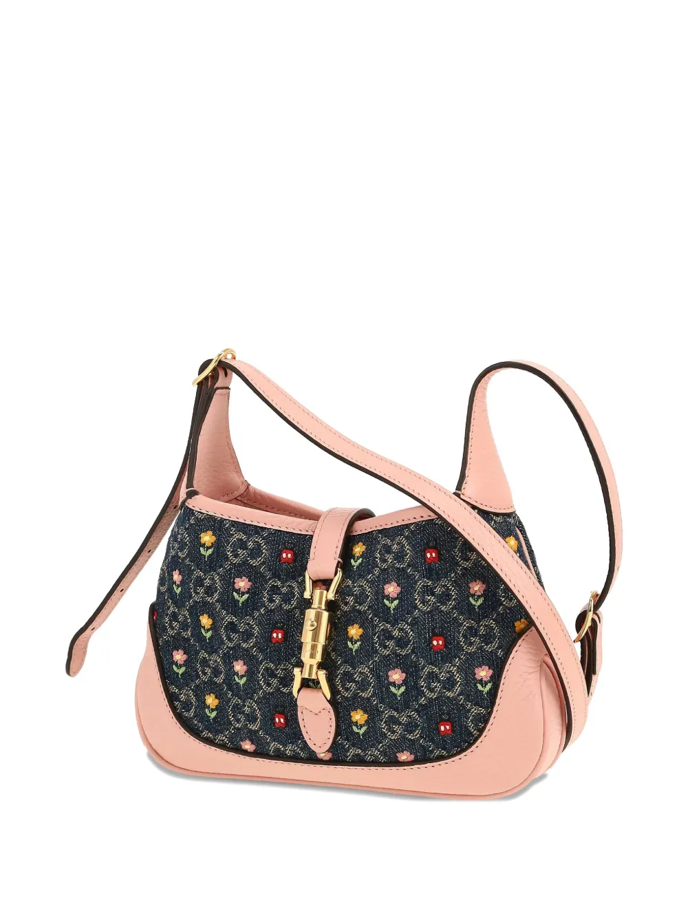 Pre-owned Gucci 2020's Jackie Monogram-pattern Mini Bag In Pink