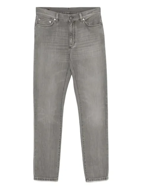 Zegna leather patch jeans