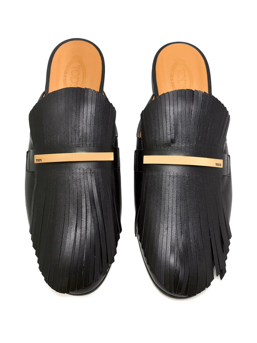Tod's Fringe-detailed Mules In Black