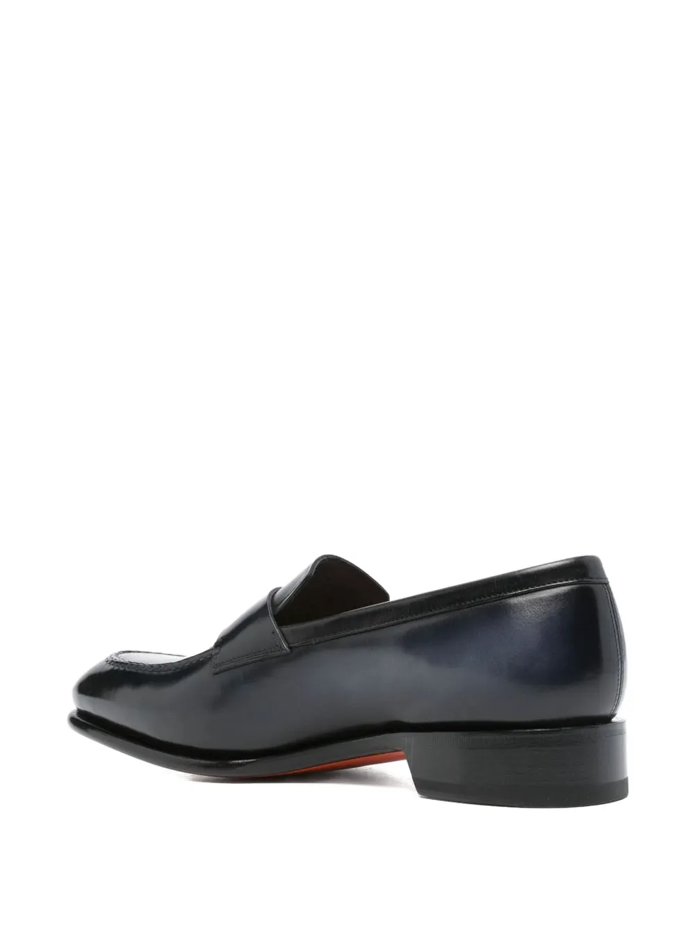 Santoni Leren loafers Blauw