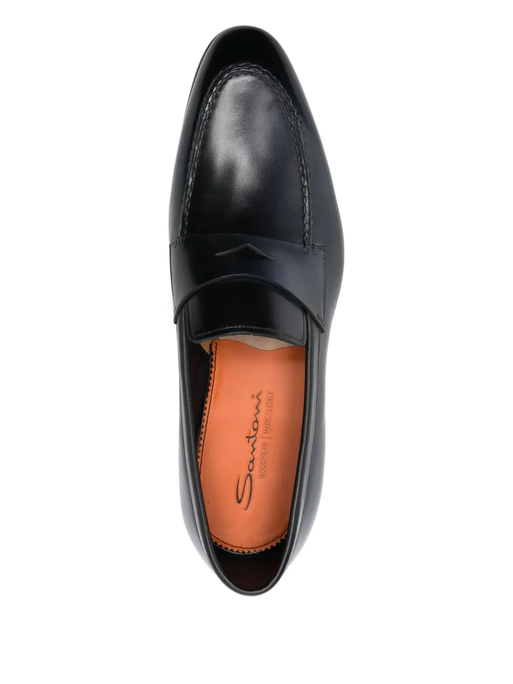 Santoni Leren loafers Blauw