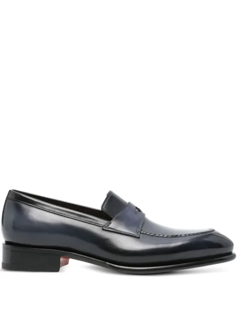 Santoni leather loafers