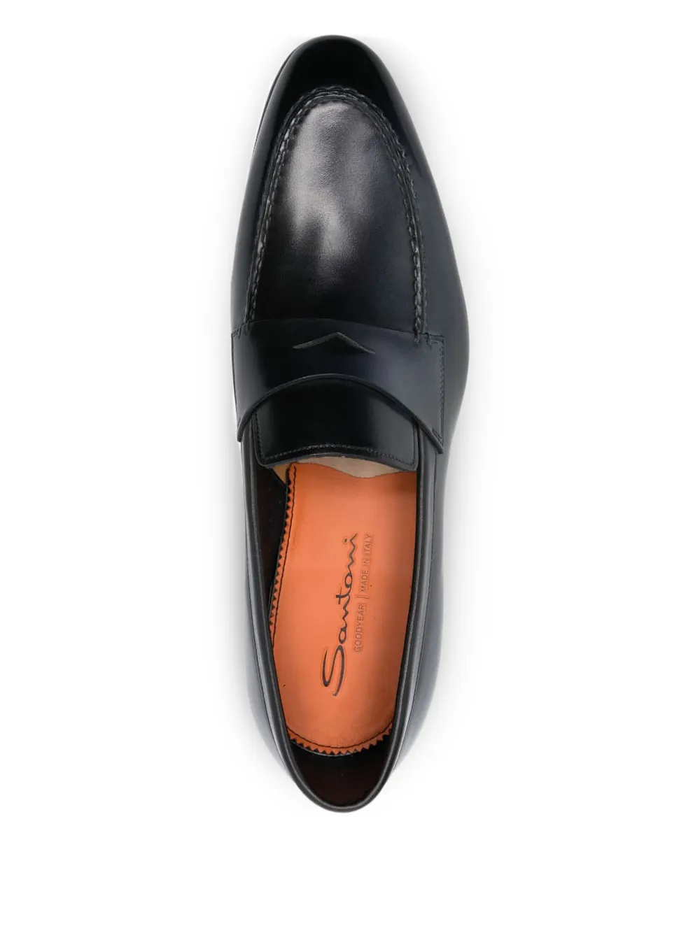 Santoni Leren loafers Blauw