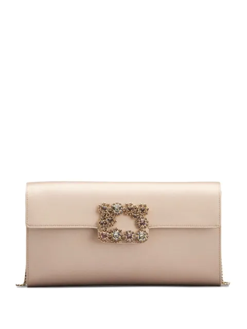 Roger Vivier Efflorescence embellished chain clutch bag