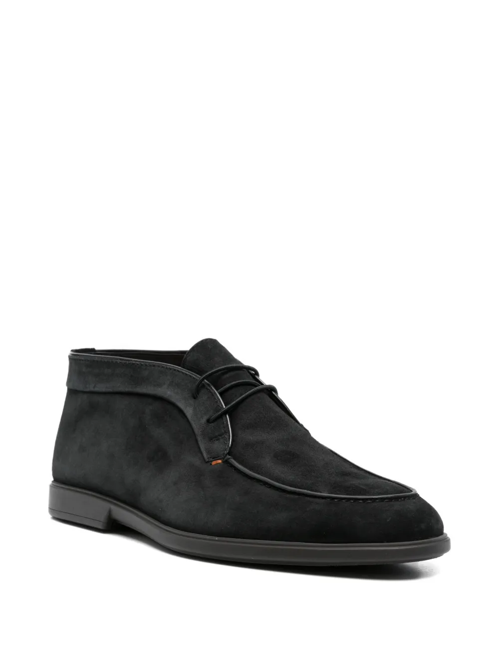 Santoni lace-up leather boots Zwart
