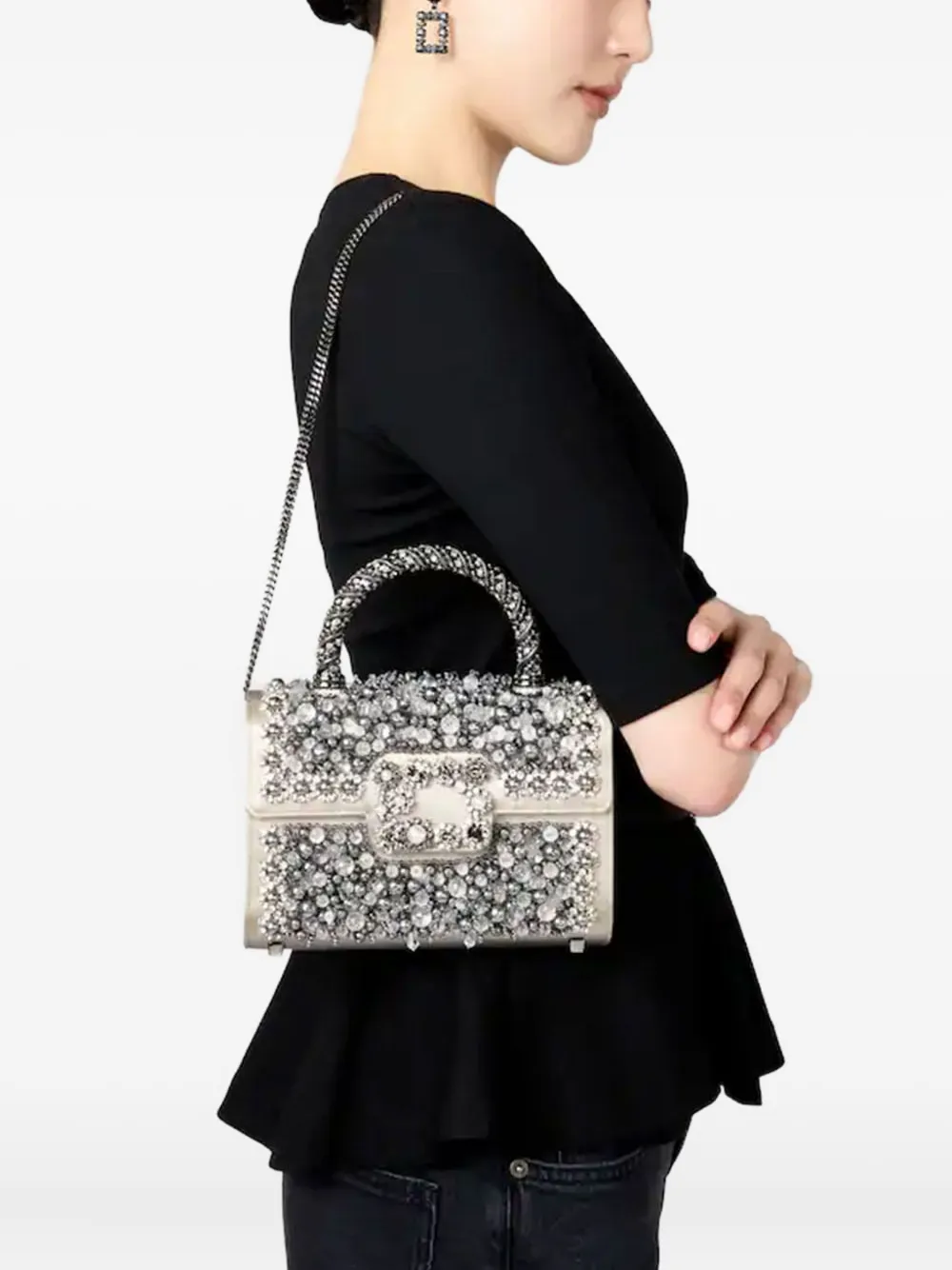 Roger Vivier Jewel Efflorescence embellishment top-handle mini bag | Mini Bags | Image 2