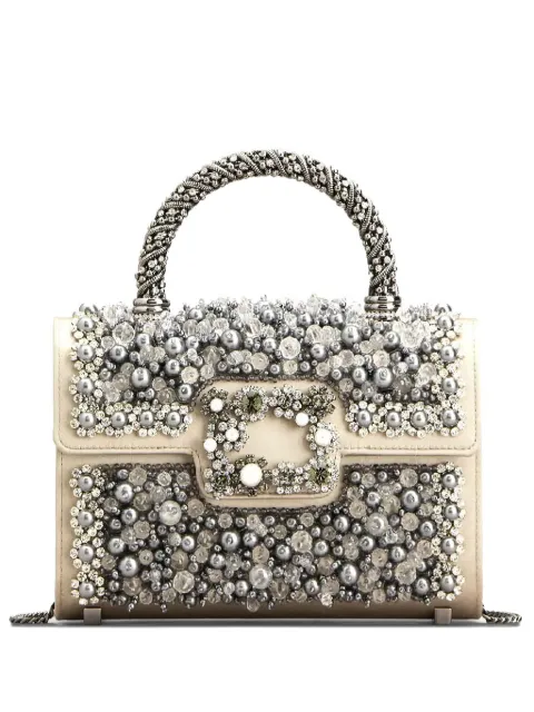 Roger Vivier Jewel Efflorescence embellishment top-handle mini bag