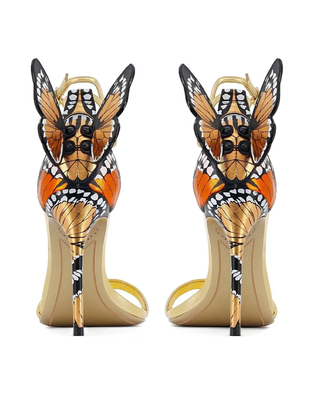 Sophia Webster Chiara Butterfly Heel Sandals In Gold