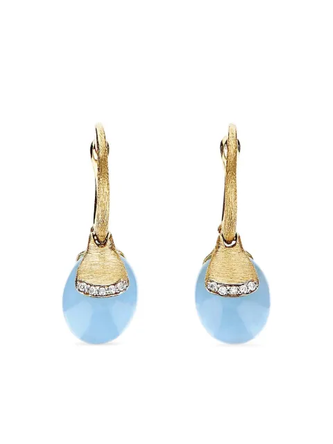 NANIS 18K yellow gold aquamarine and diamond earrings