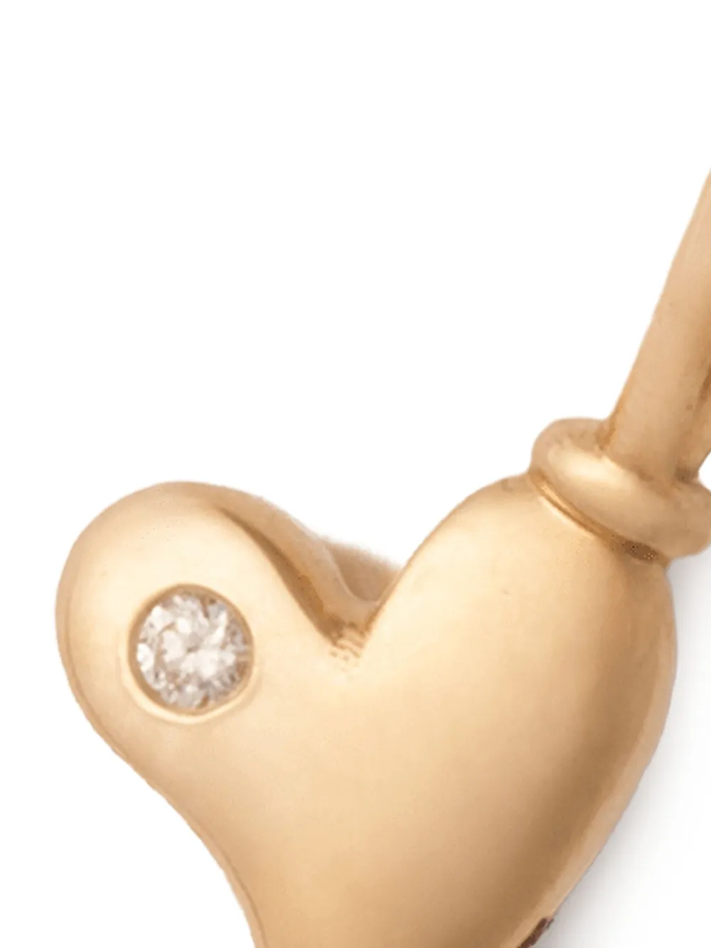 Marla Aaron pendentif Itty Bitty Heart en or jaune 14 ct et diamant | Image 2