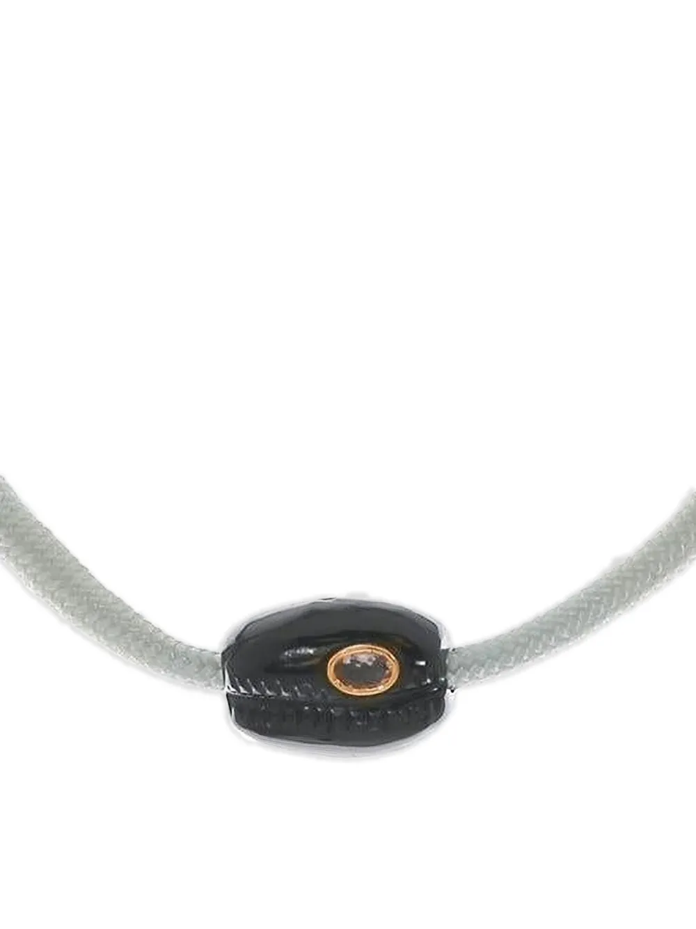Dezso 18k Rose Gold Cowrie Onyx Bracelet In Green