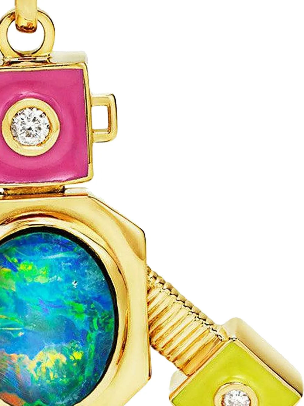 Van Robot 18K yellow gold Galaxy Heart Robot pendant | Image 2