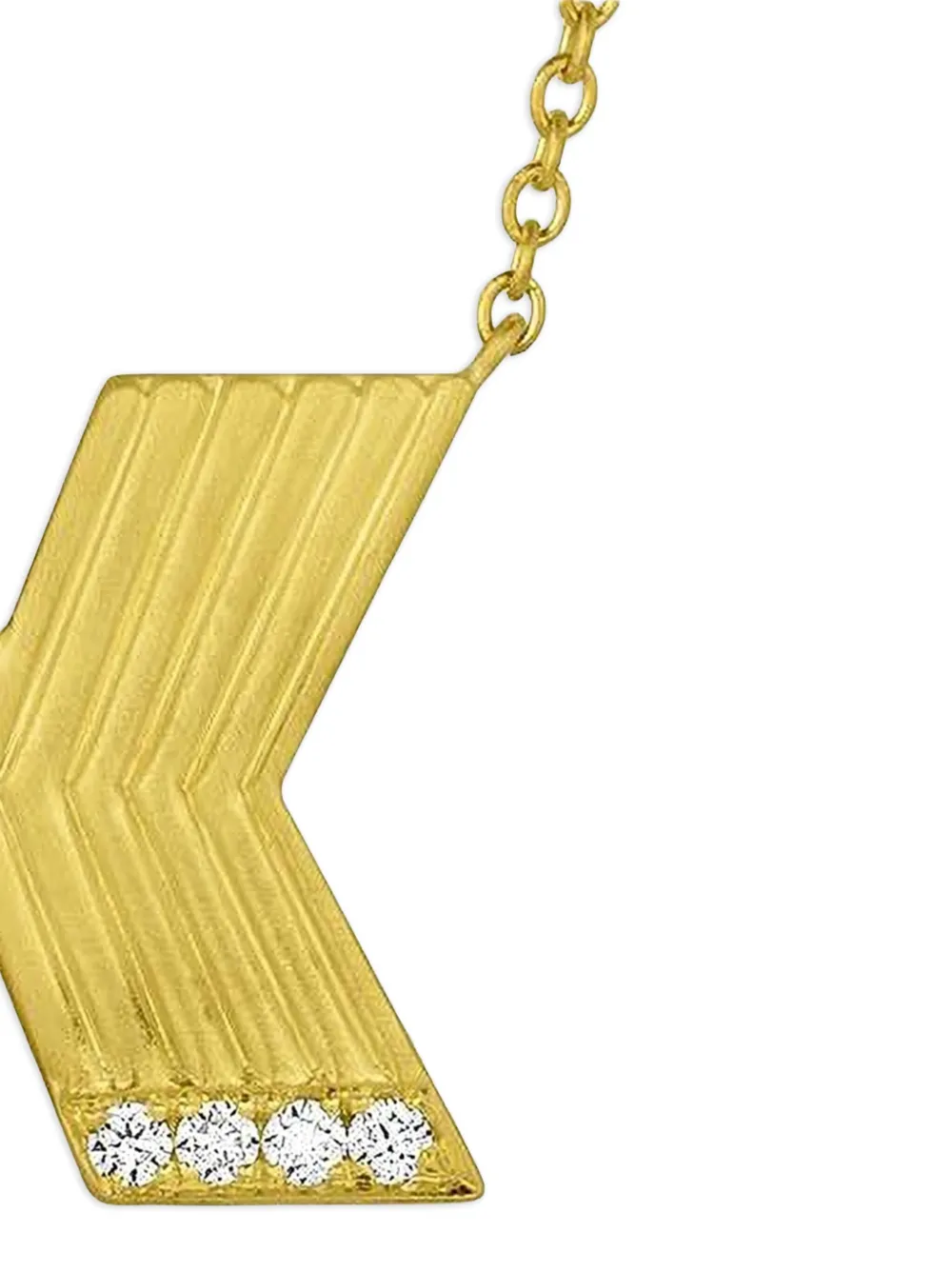 Leigh Maxwell 18k Yellow Gold Letter X Diamond Necklace In Gold