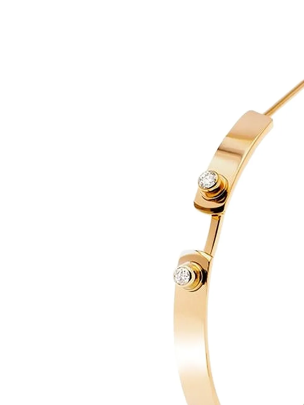 Nouvel Heritage 18k Recycled Yellow Gold Monday Morning Mood Diamond Hoop Earrings In Gold