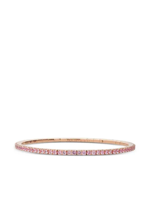Roberto Demeglio pulsera Stretch Tennis en oro rosa de 18kt con zafiro