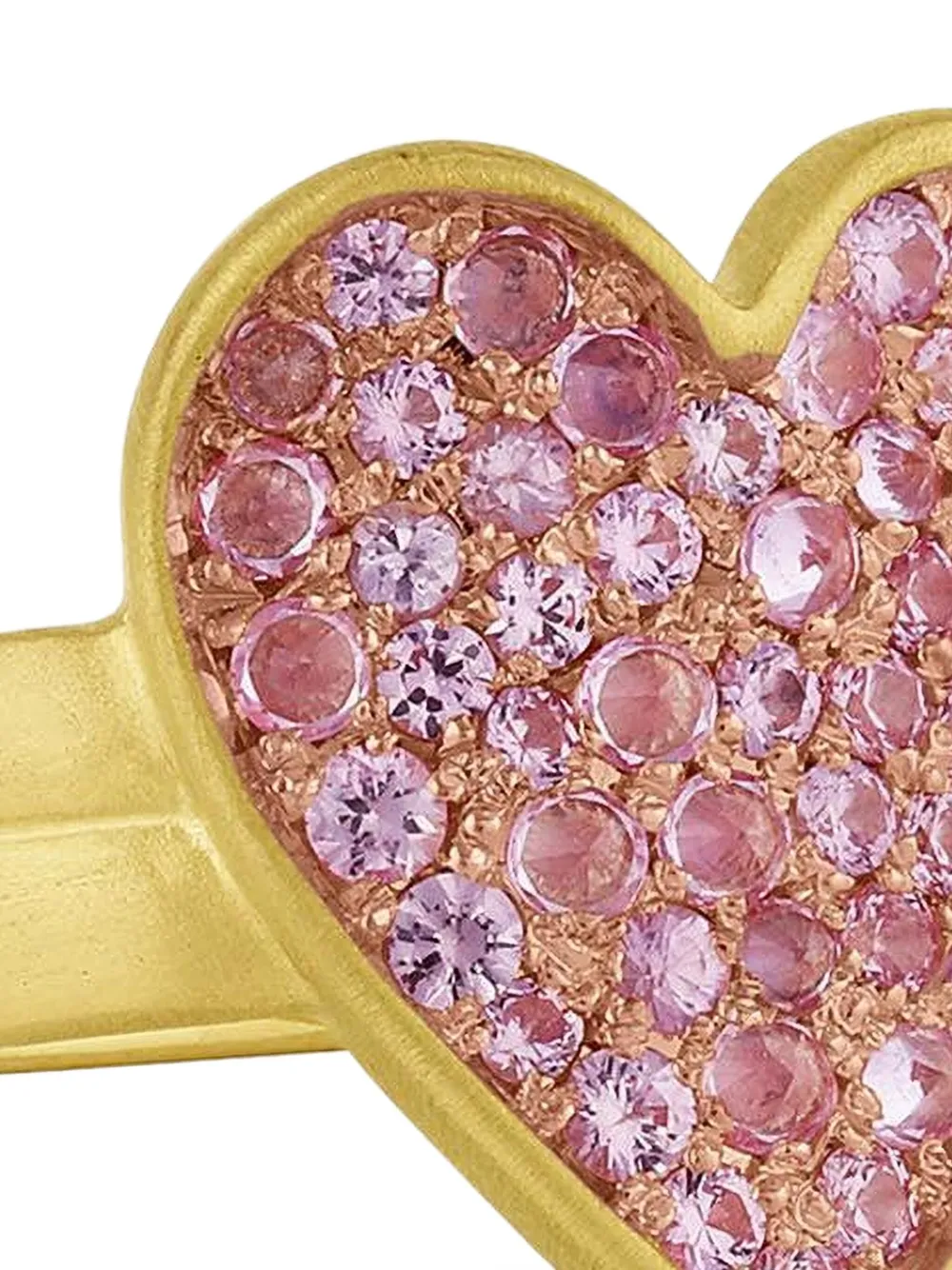 Leigh Maxwell 18k Yellow Gold Heart Sapphire Ring In Gold