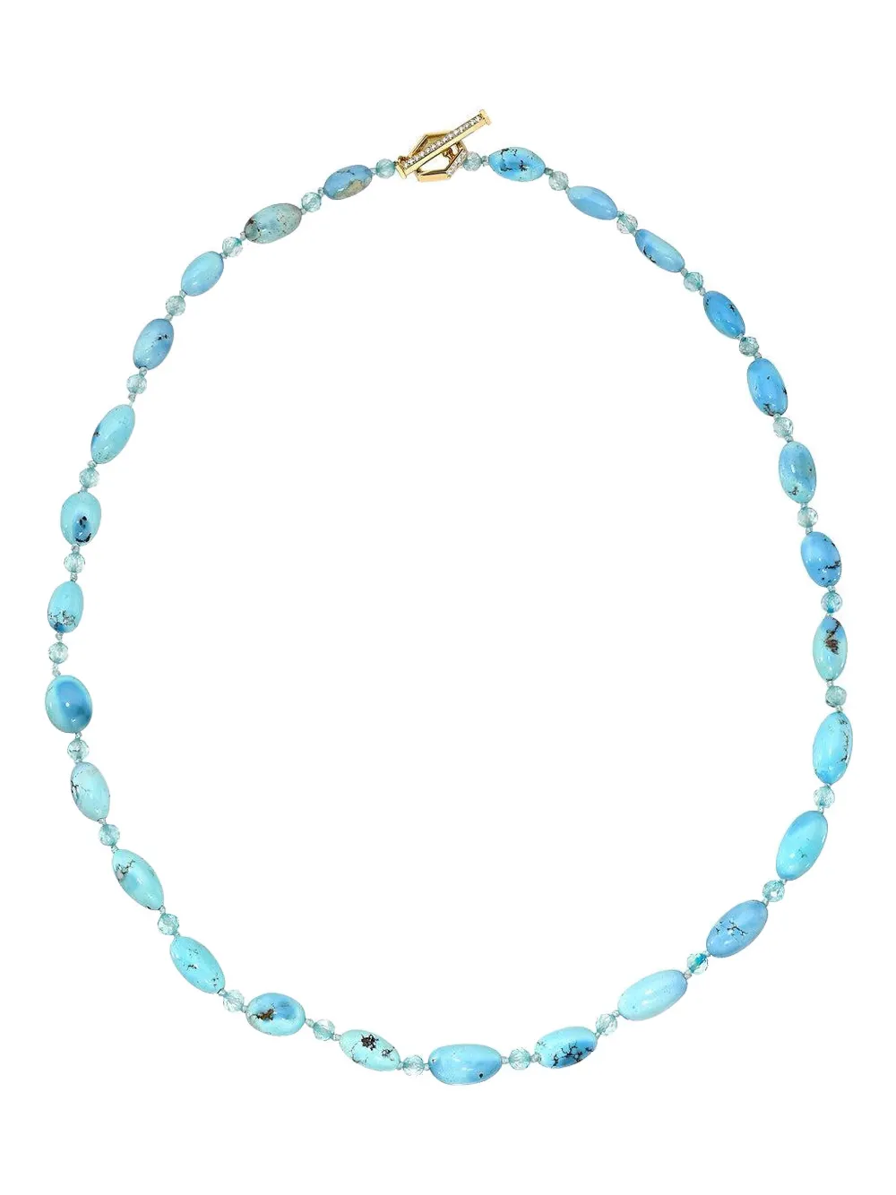 Meredith Young 18k Yellow Gold Beaded Turquoise Necklace