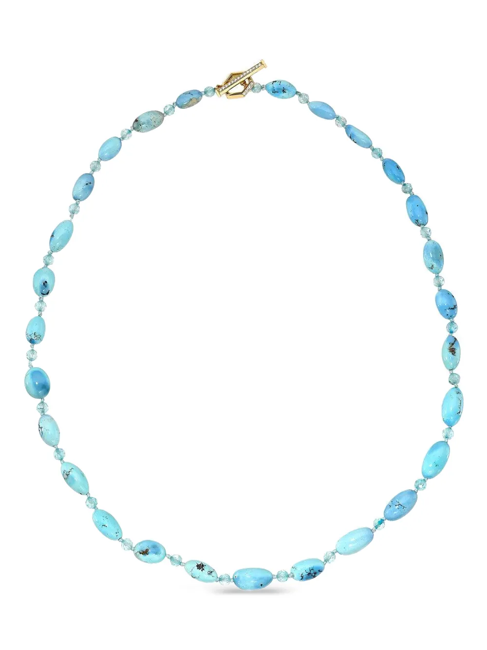 Meredith Young 18K yellow gold beaded turquoise necklace - Oro