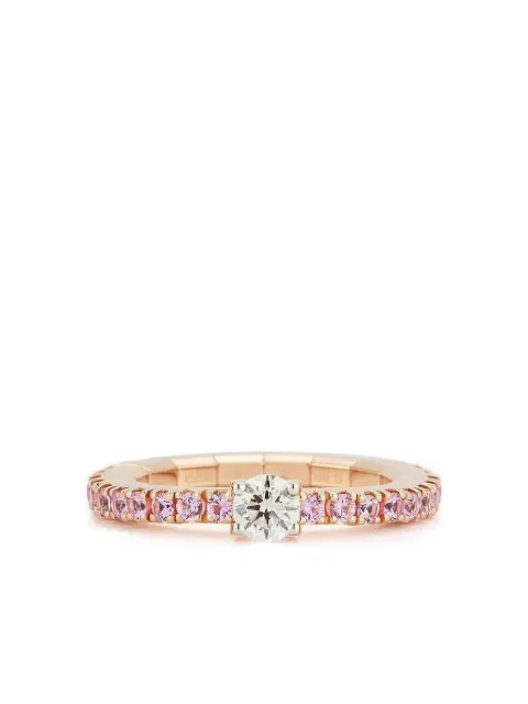 Roberto Demeglio 18K rose gold Stretch diamond and sapphire ring