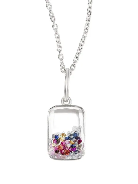 Moritz Glik 18K white gold Ten Fourteen Petite Confetti multi-stone necklace