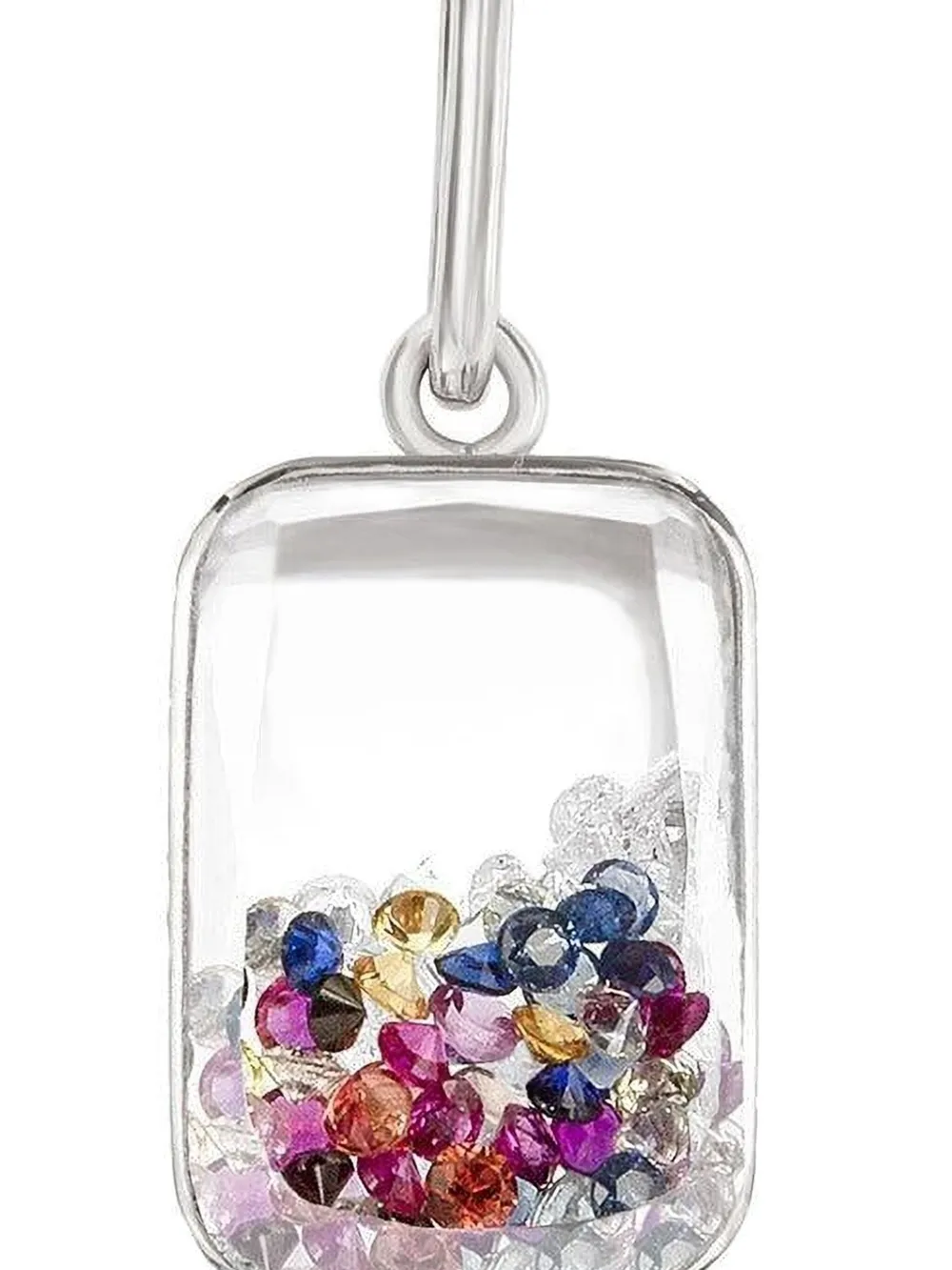 Moritz Glik 18K white gold Ten Fourteen Petite Confetti multi-stone necklace | Image 2